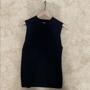 Wilfred open back black sleeveless sweater